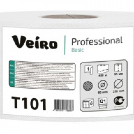 Туалетная бумага в больших
 рулонах Veiro Professional Basic