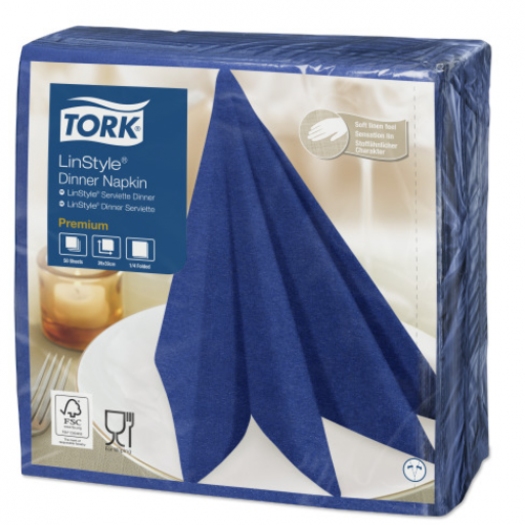 Tork Linstyle салфетки 39х39 синие