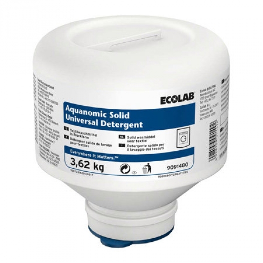 AQUANOMIC SOLID UNIVERSAL DETERGENT. 3.62 KG. 2 PKD
